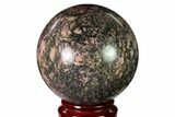 Polished Rhodonite Sphere - Madagascar #112053-1